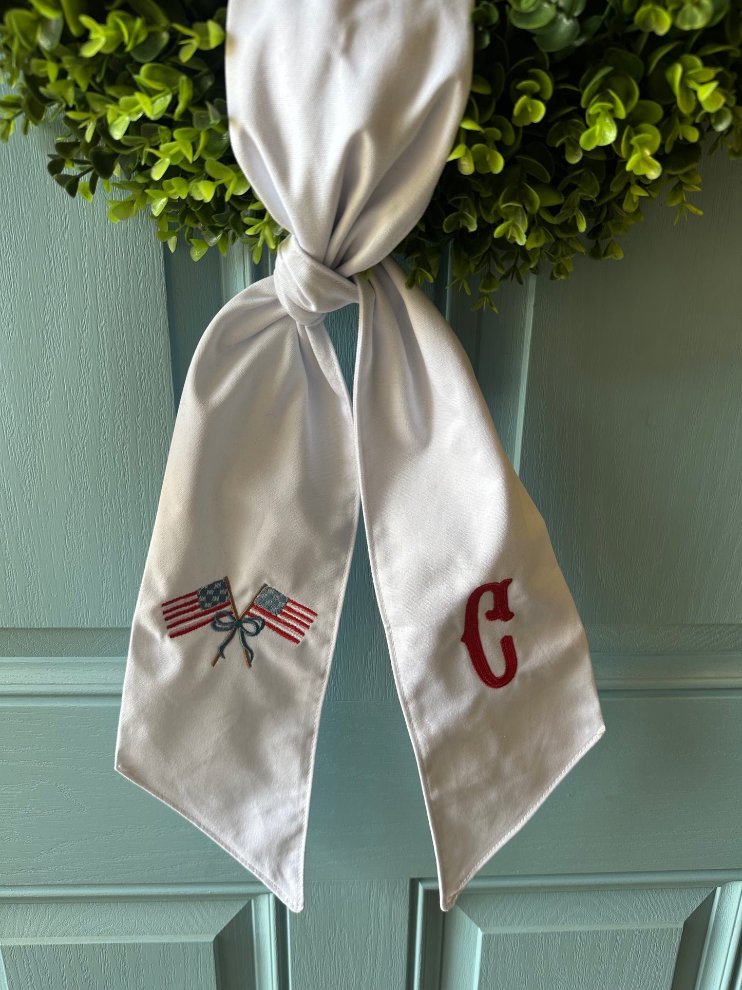 American Flag Wreath Sash
